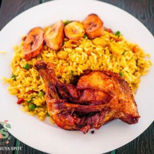 Fried Rice & Chicken with Plantain